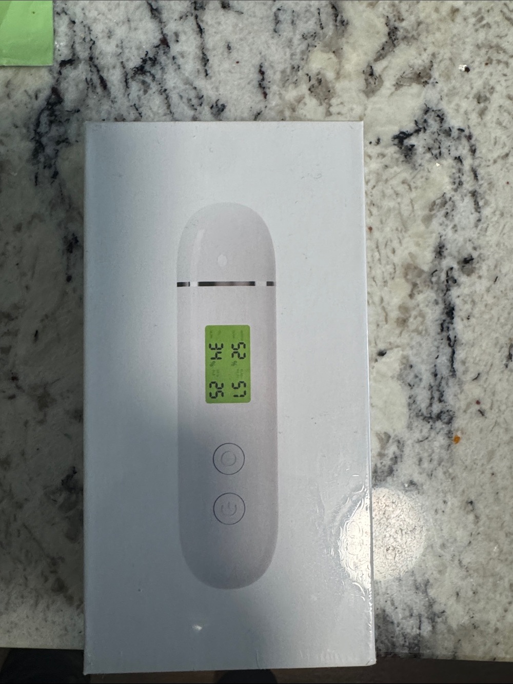 White Portable Digital Skin & Moisture Analyzer with Green LCD